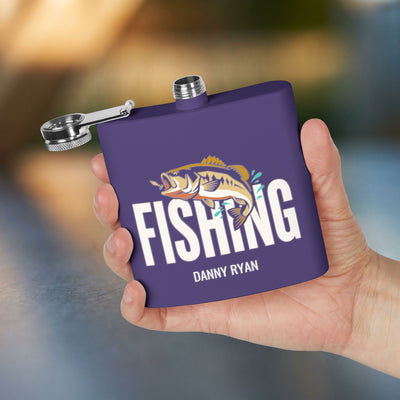 Fishing Flask — Personalized 6oz Whiskey Flask for Anglers