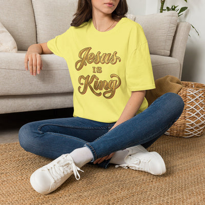 Jesus Is King gold leaf shirt