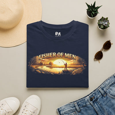Fisher of Men jesus shirt for men, Fisher of Men angler sunset design