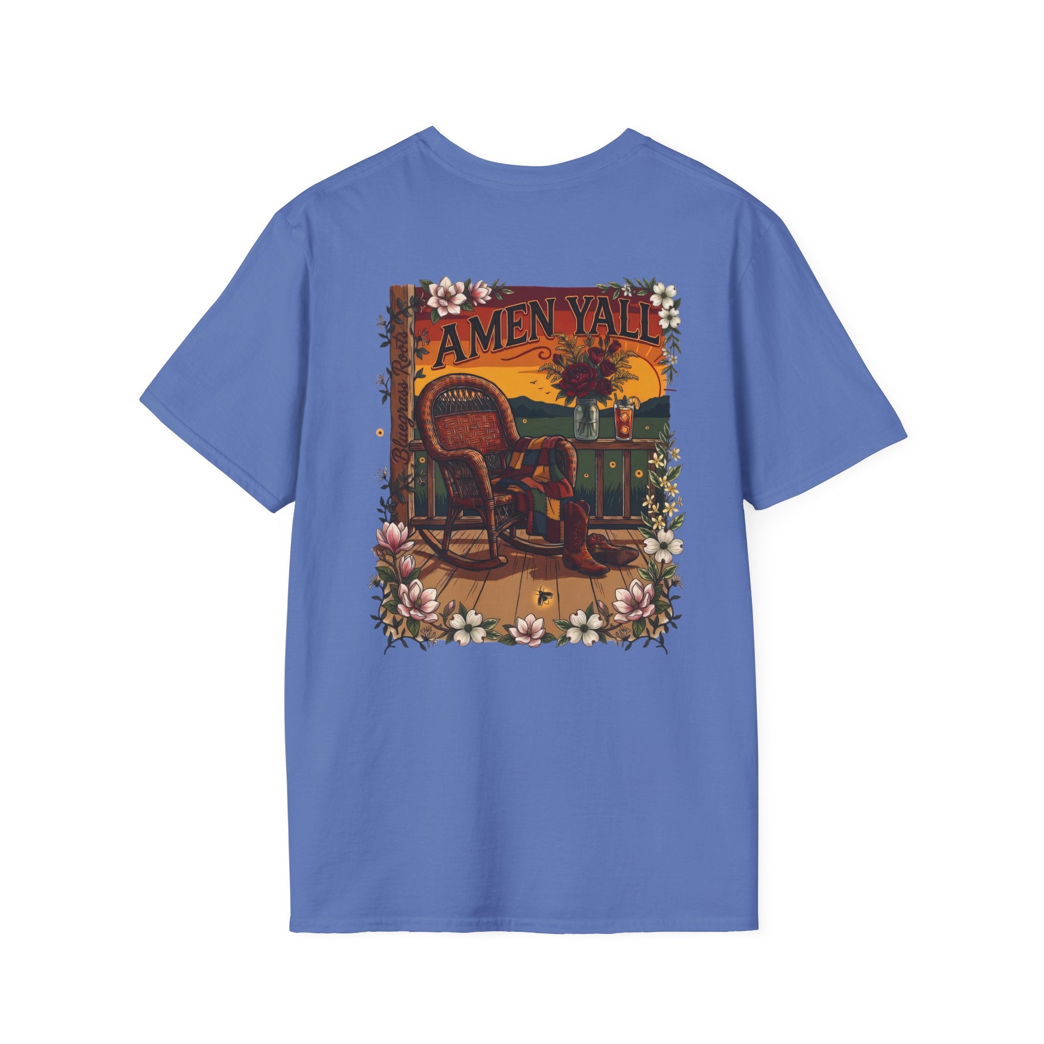 Bluegrass Roots | "Amen, Y'all" Front Porch Rocking Chair Graphic Tee