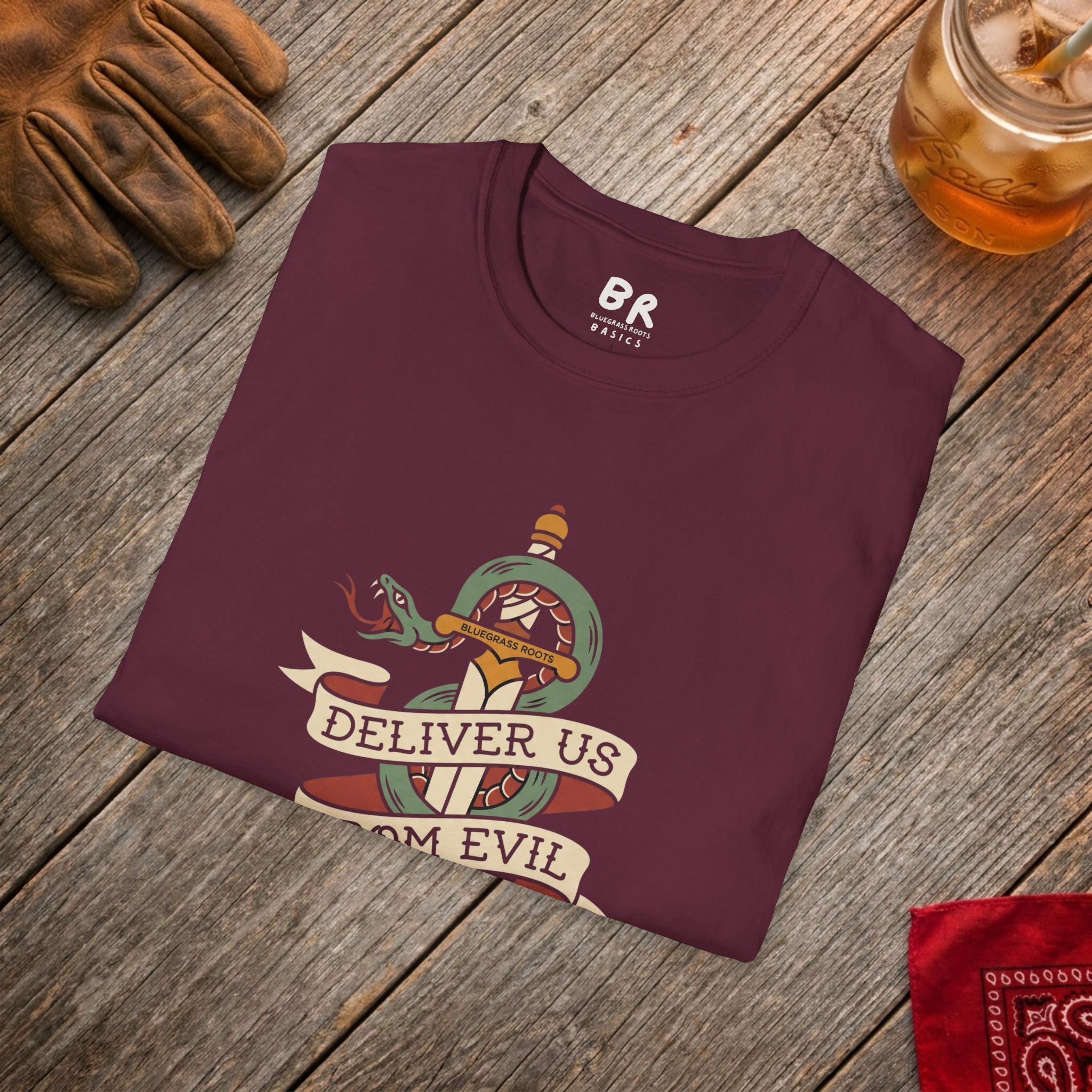 Deliver Us From Evil christian graphic tee