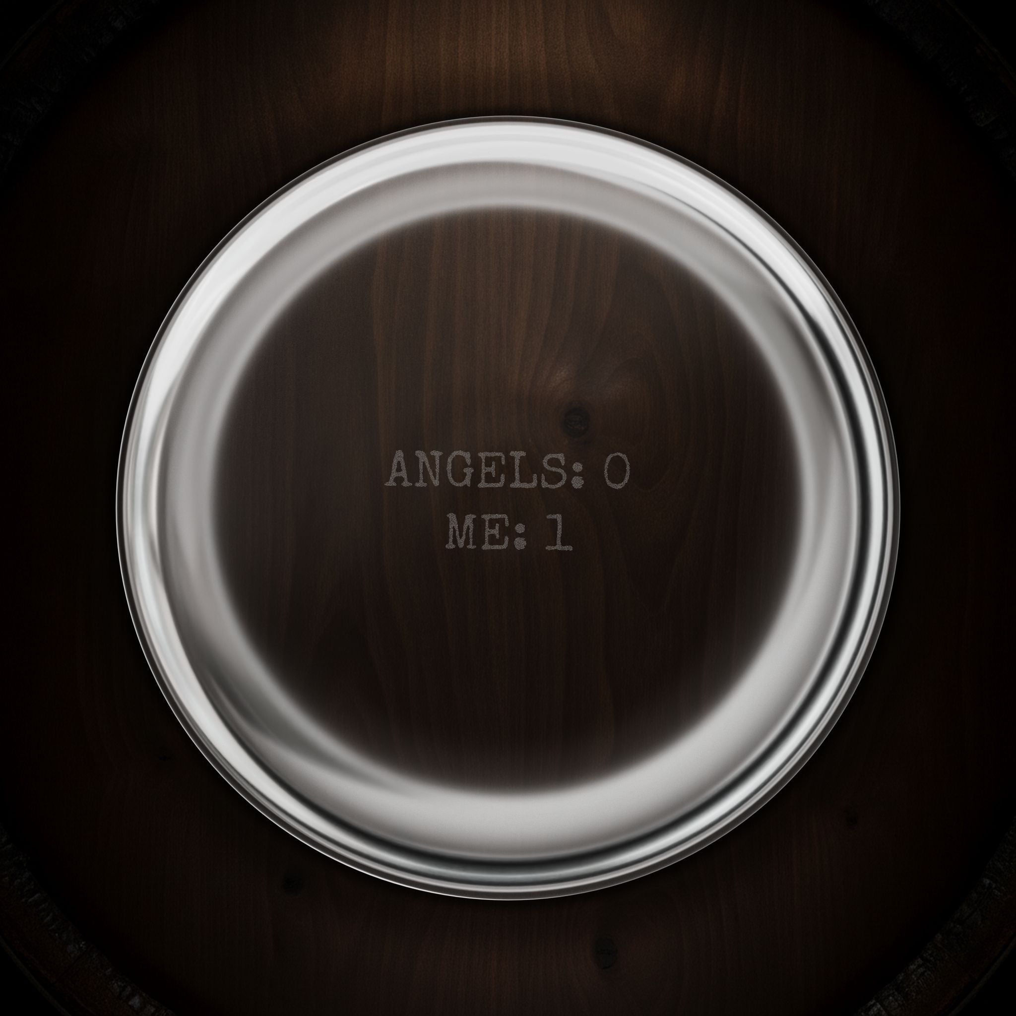 The Angel's Share – engraved whiskey glass, alternate view – Bluegrass Gifts