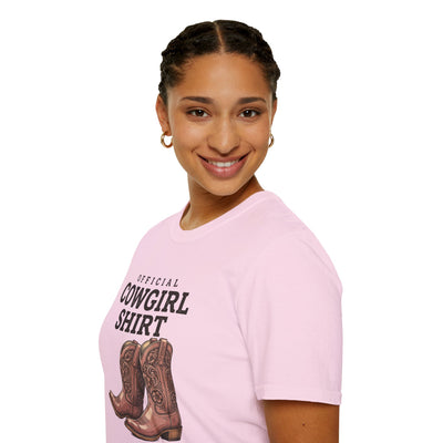 Official Cowgirl Shirt boots tee