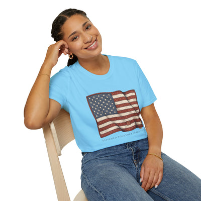 Quilted American flag shirt for women