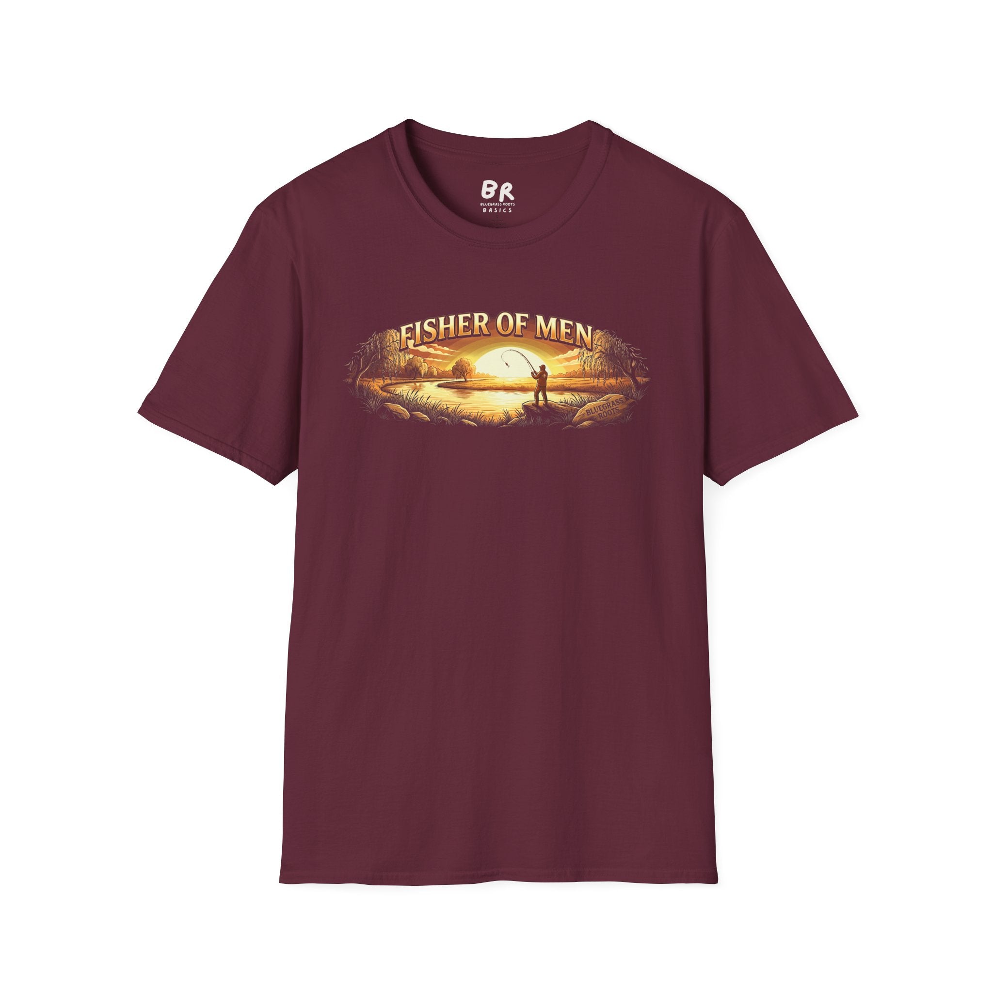 Fisher of Men jesus shirt for men, Fisher of Men angler sunset design