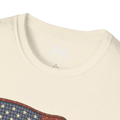 Quilted American flag shirt for women
