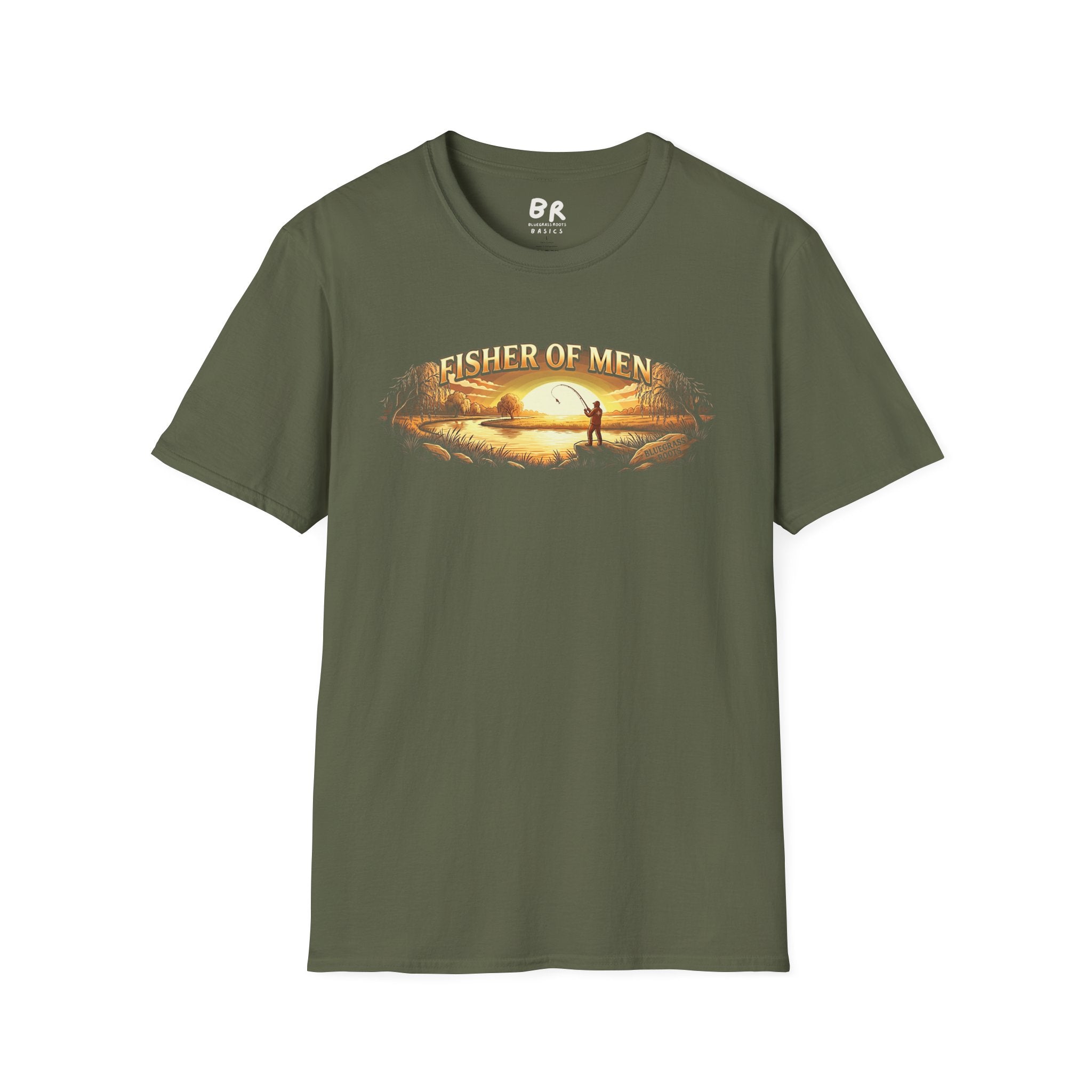 Fisher of Men jesus shirt for men, Fisher of Men angler sunset design