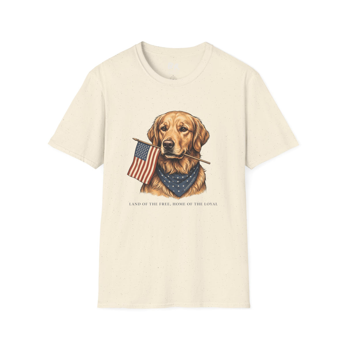 Golden retriever patriotic shirt for women