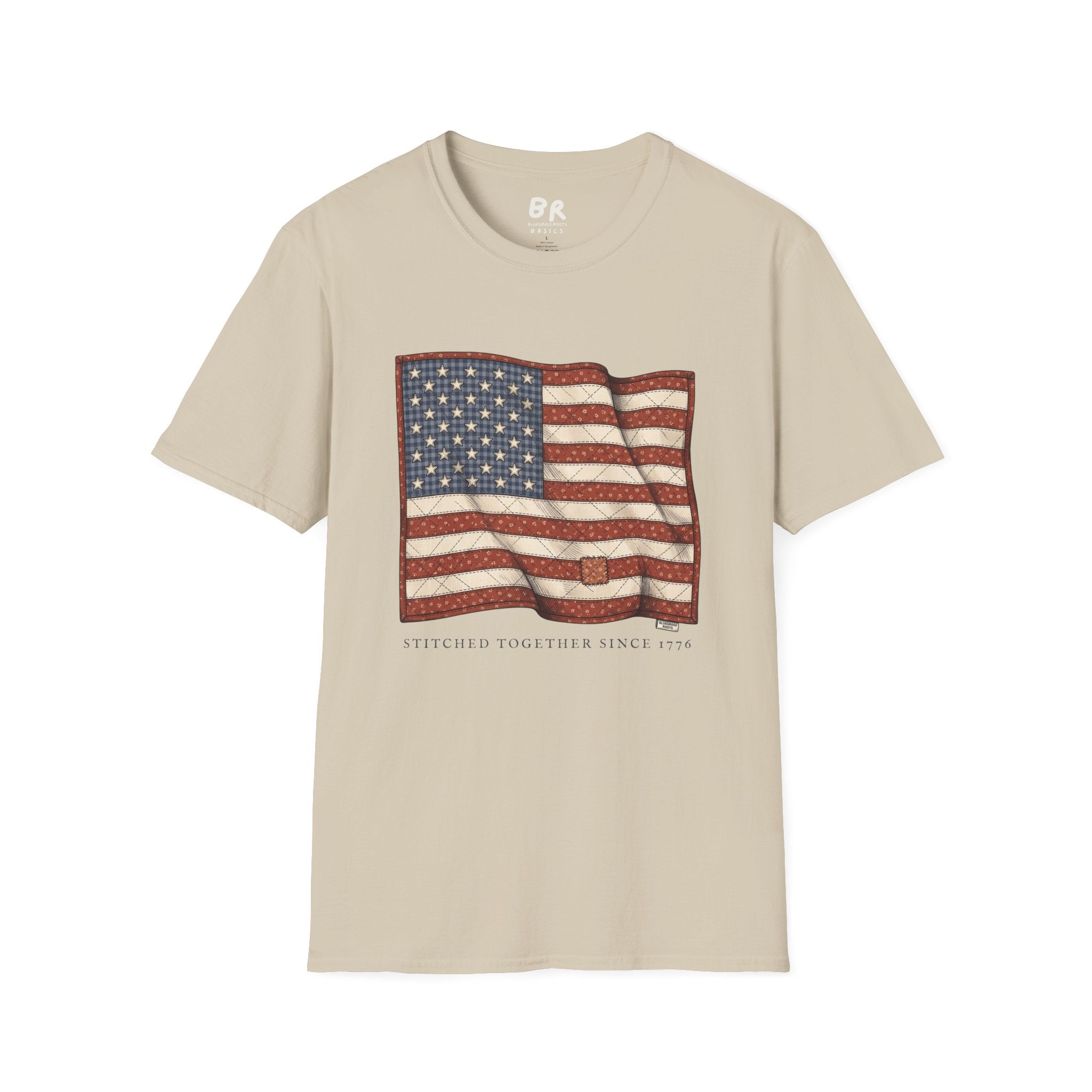 Quilted American flag shirt for women