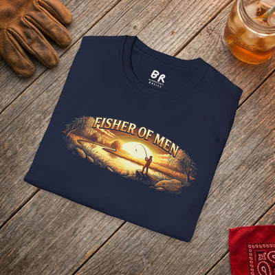 Fisher of Men jesus shirt for men, Fisher of Men angler sunset design