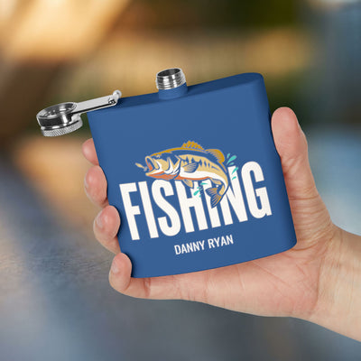 Fishing Flask — Personalized 6oz Whiskey Flask for Anglers