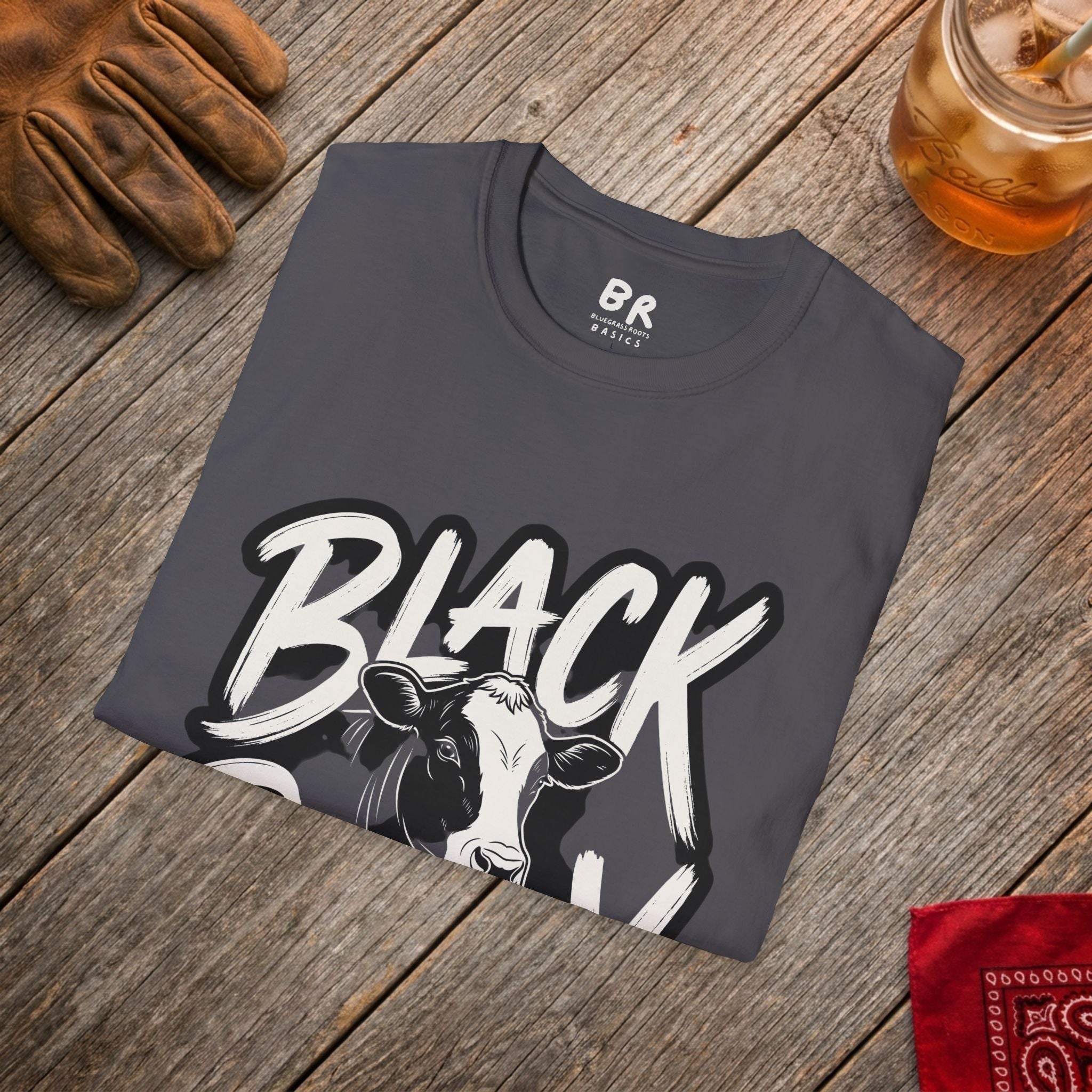 Cattle Shirt — "Black Baldy" Bold Cattle Graphic Tee