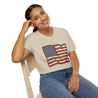 Quilted American flag shirt for women
