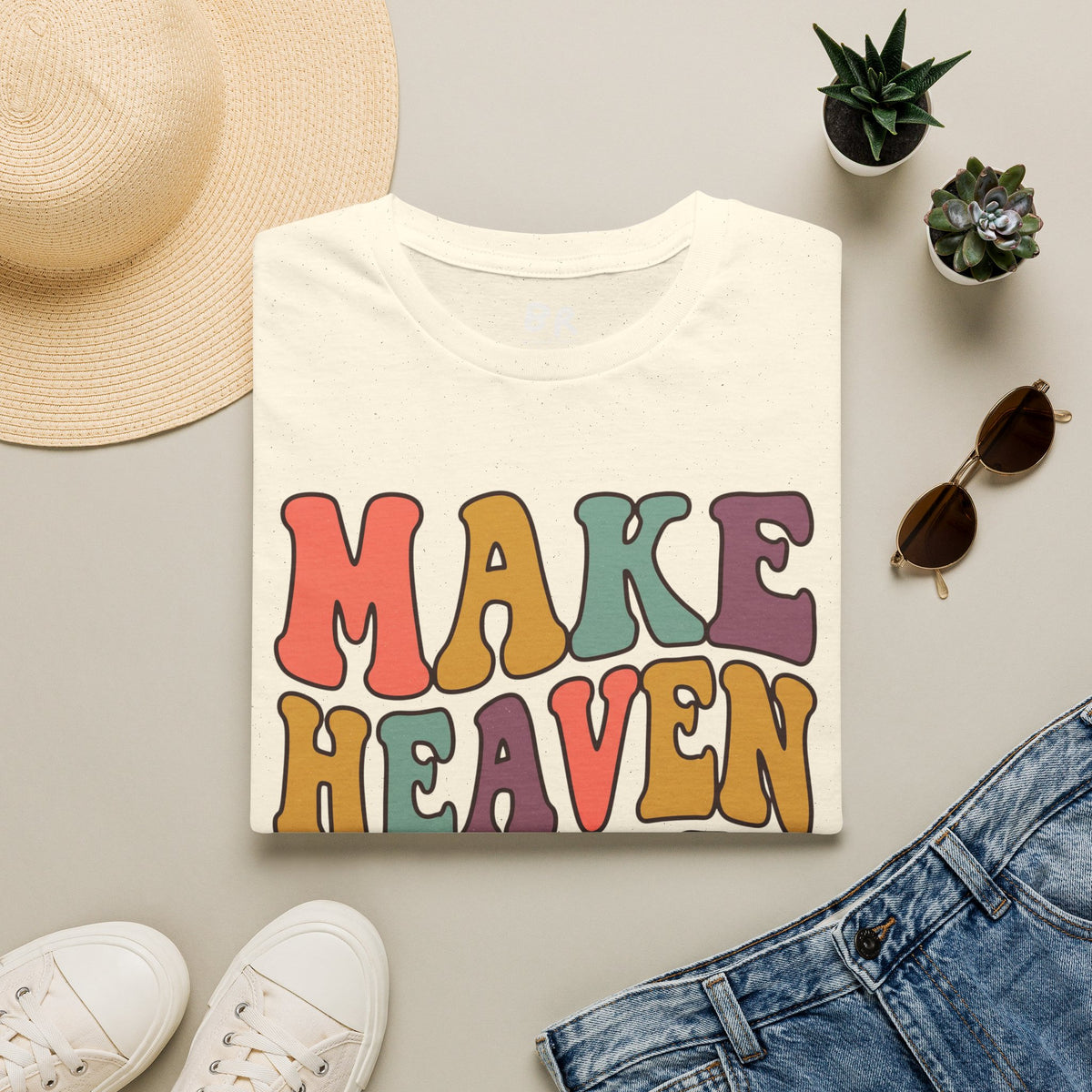 Make Heaven Crowded groovy shirt in S