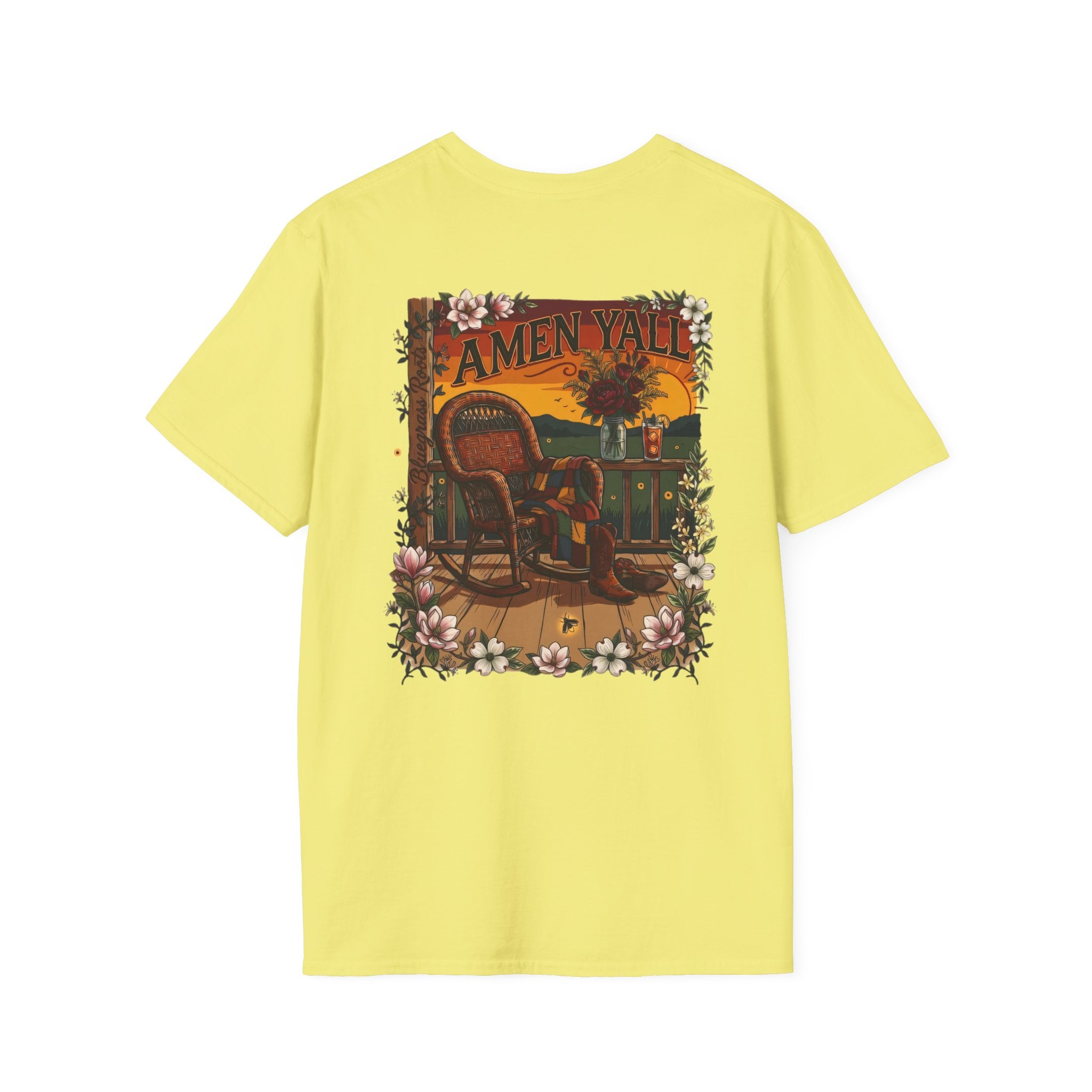 Bluegrass Roots | "Amen, Y'all" Front Porch Rocking Chair Graphic Tee
