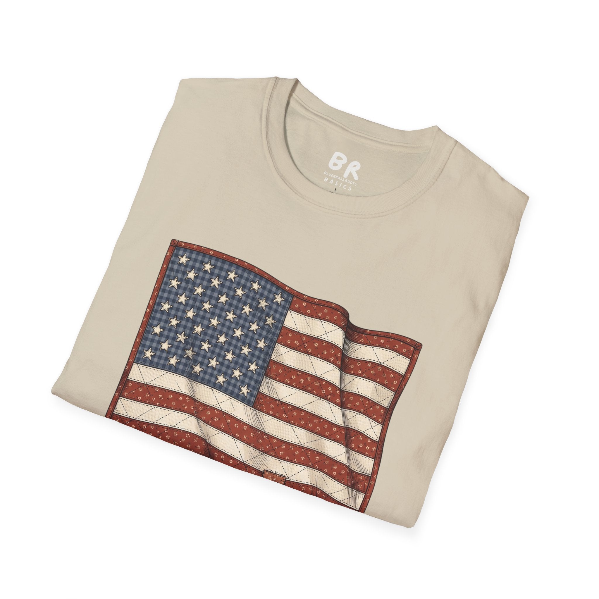 Quilted American flag shirt for women