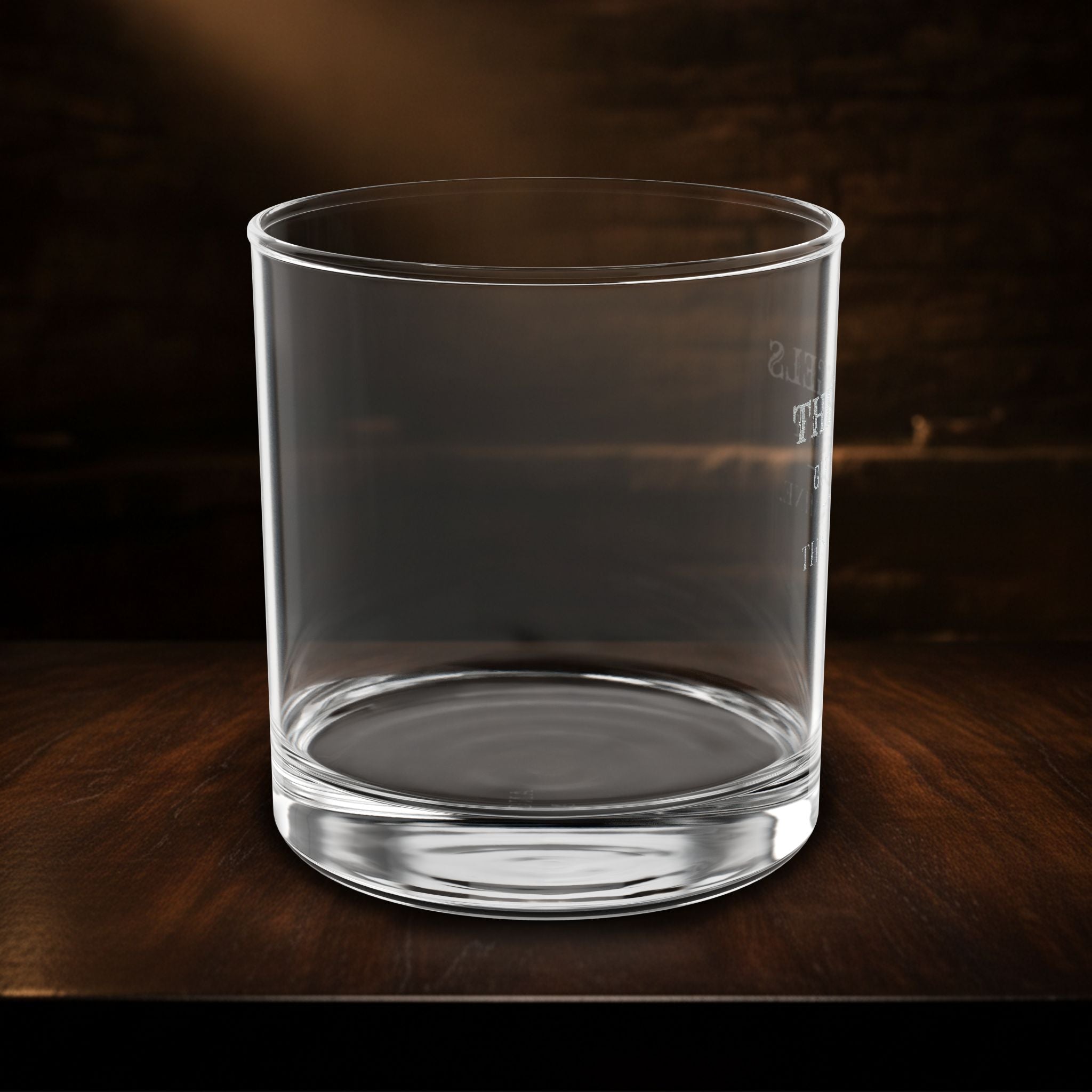 The Angel's Share – engraved whiskey glass, alternate view – Bluegrass Gifts