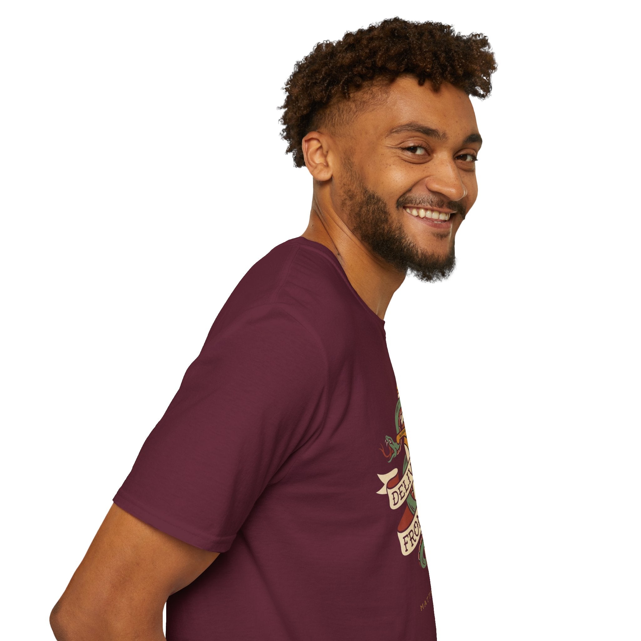 Deliver Us From Evil christian graphic tee