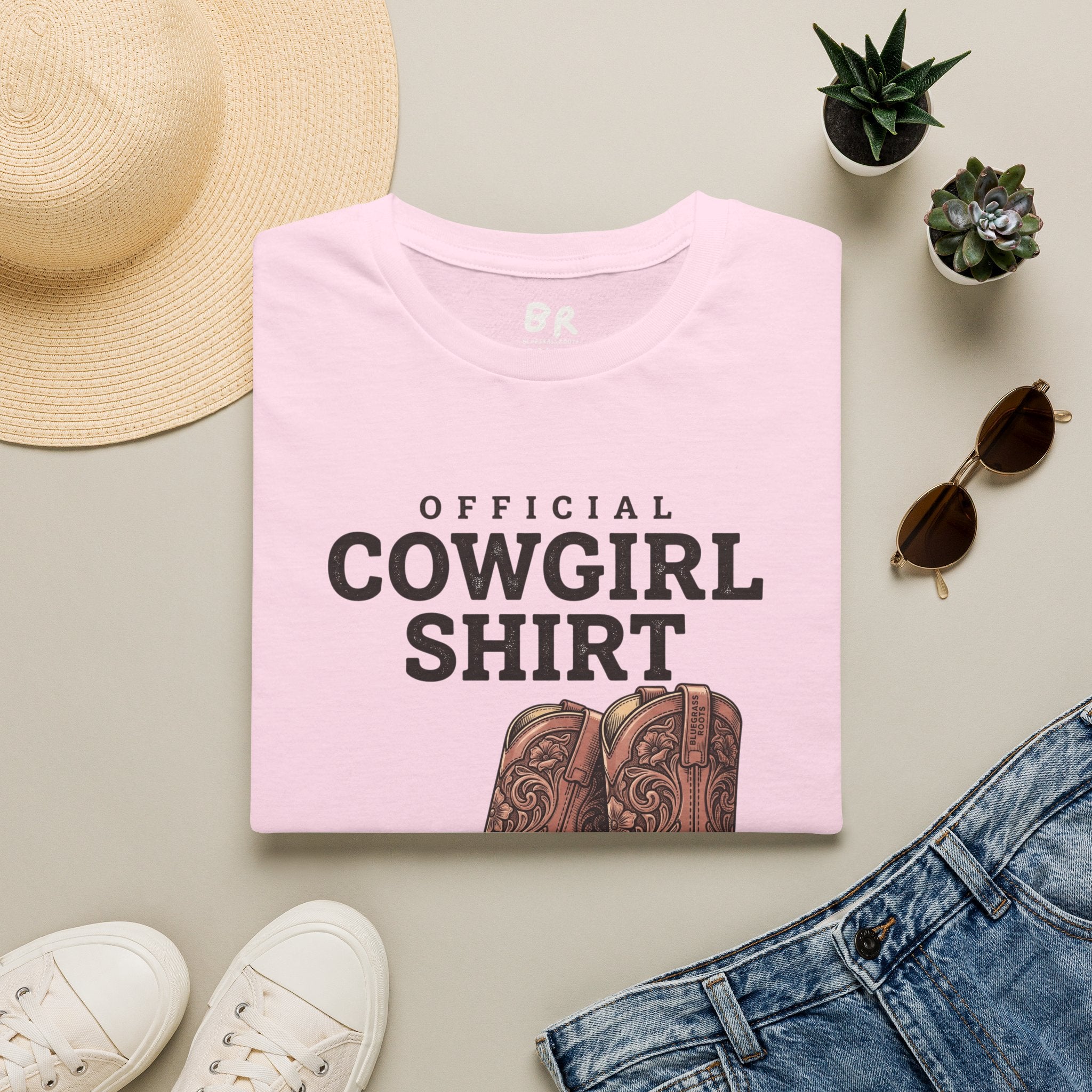 Official Cowgirl Shirt boots tee