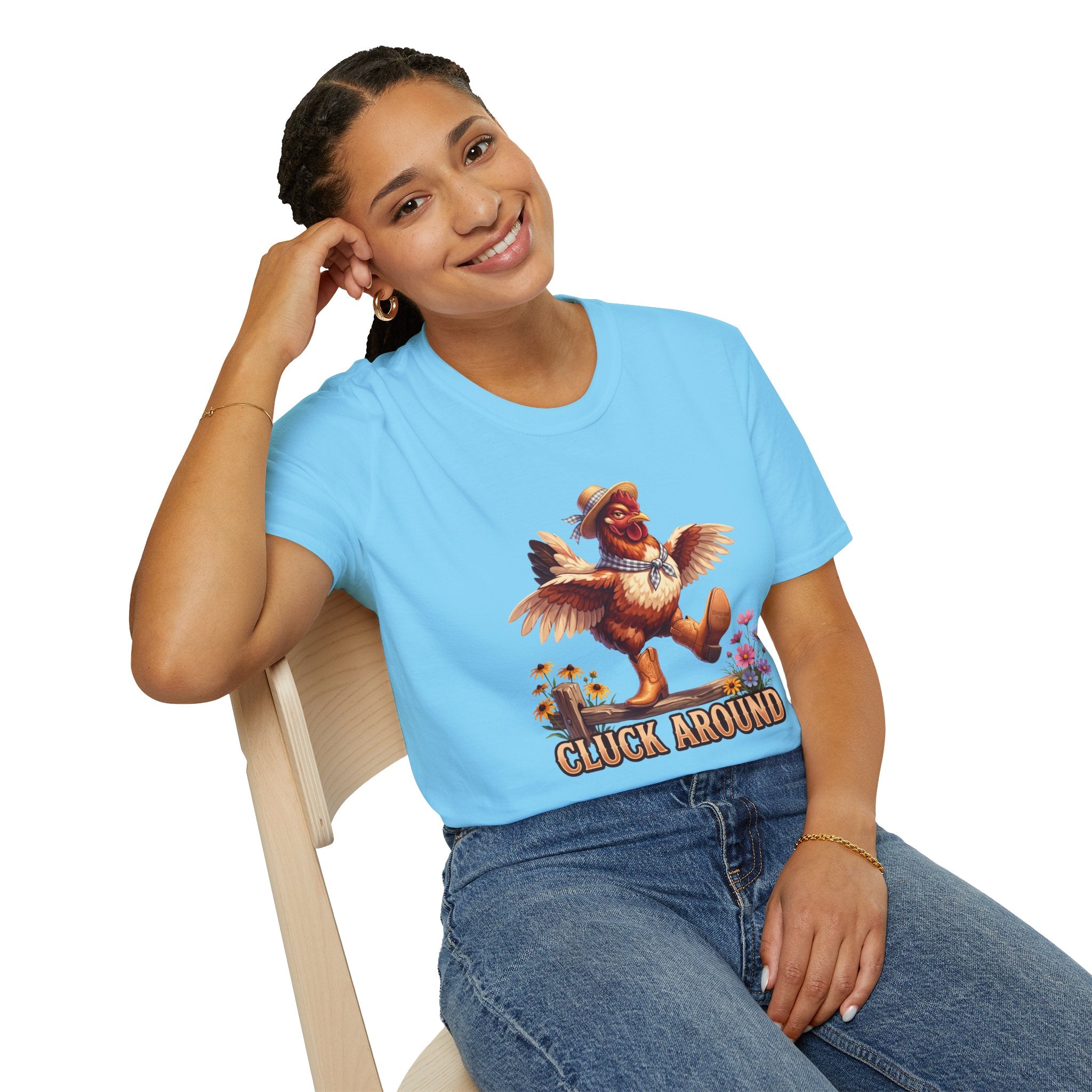 Cluck Around funny chicken shirt