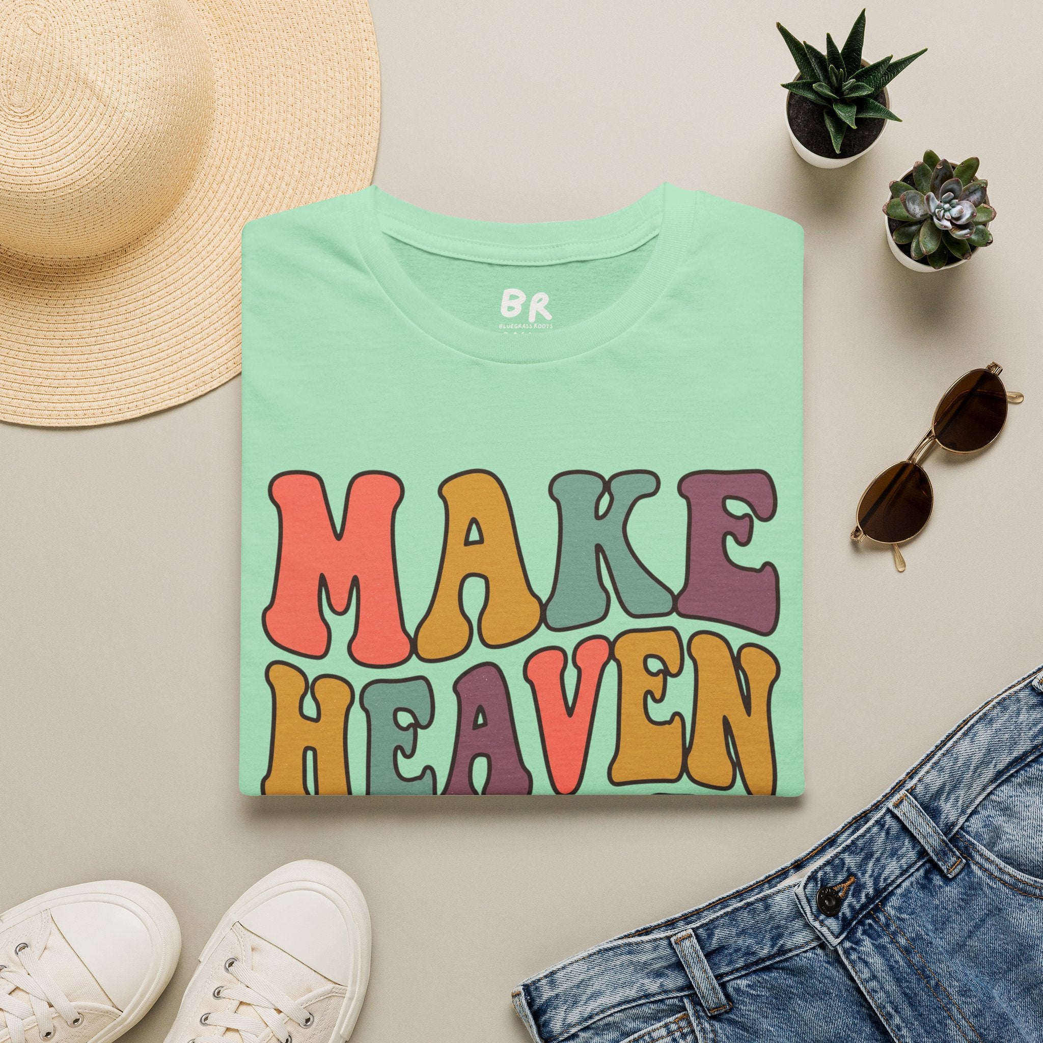Make Heaven Crowded groovy shirt in S