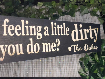 Cheeky dishwasher sign for tongue-in-cheek kitchen décor and farmhouse style