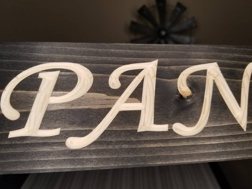 Custom pantry sign, minimalist pantry sign, pantry home décor, kitchen organization sign, pantry door sign.
