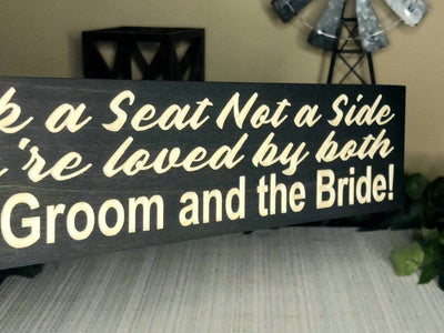 Customizable wedding aisle decor with a heartfelt message of love and inclusion.
