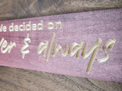 Elegant romantic wall art for weddings, engagements, and anniversary celebrations.
