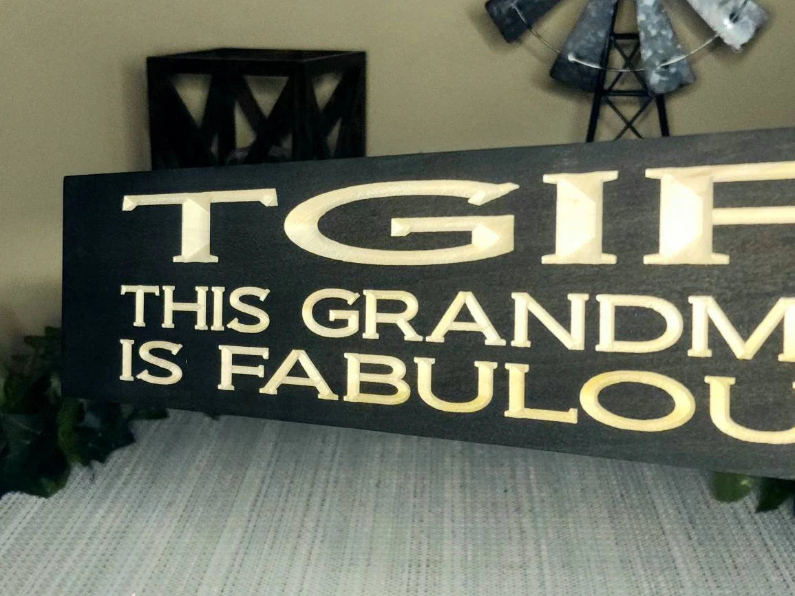 Fabulous grandma-themed wooden gift sign perfect for Mother’s Day or birthdays.