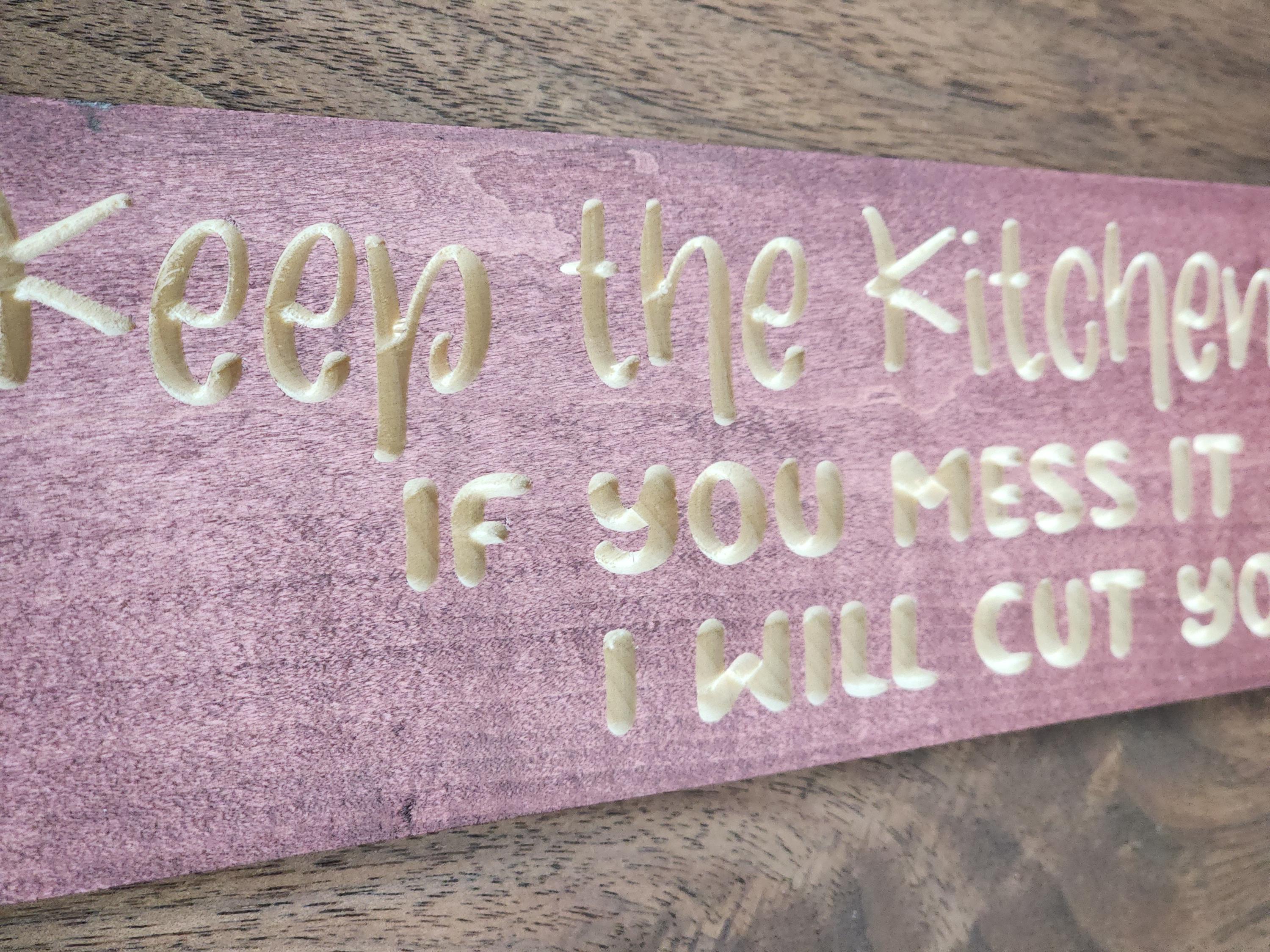 Farmhouse-style kitchen decor, kitchen humor sign for families, witty wooden wall art for moms.

