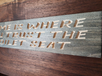 bathroom sign gift idea housewarming bathroom humor	