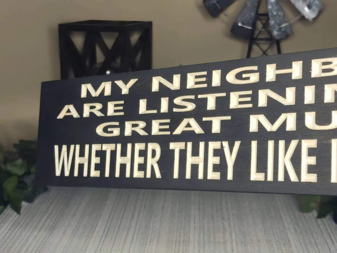 Funny gift for musicians, music room decor, humorous wall sign, music lover wall art, fun music decor.
