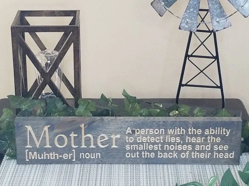 Funny mom wall art, mother wall decor, mom plaque gift, humorous mom appreciation sign.
