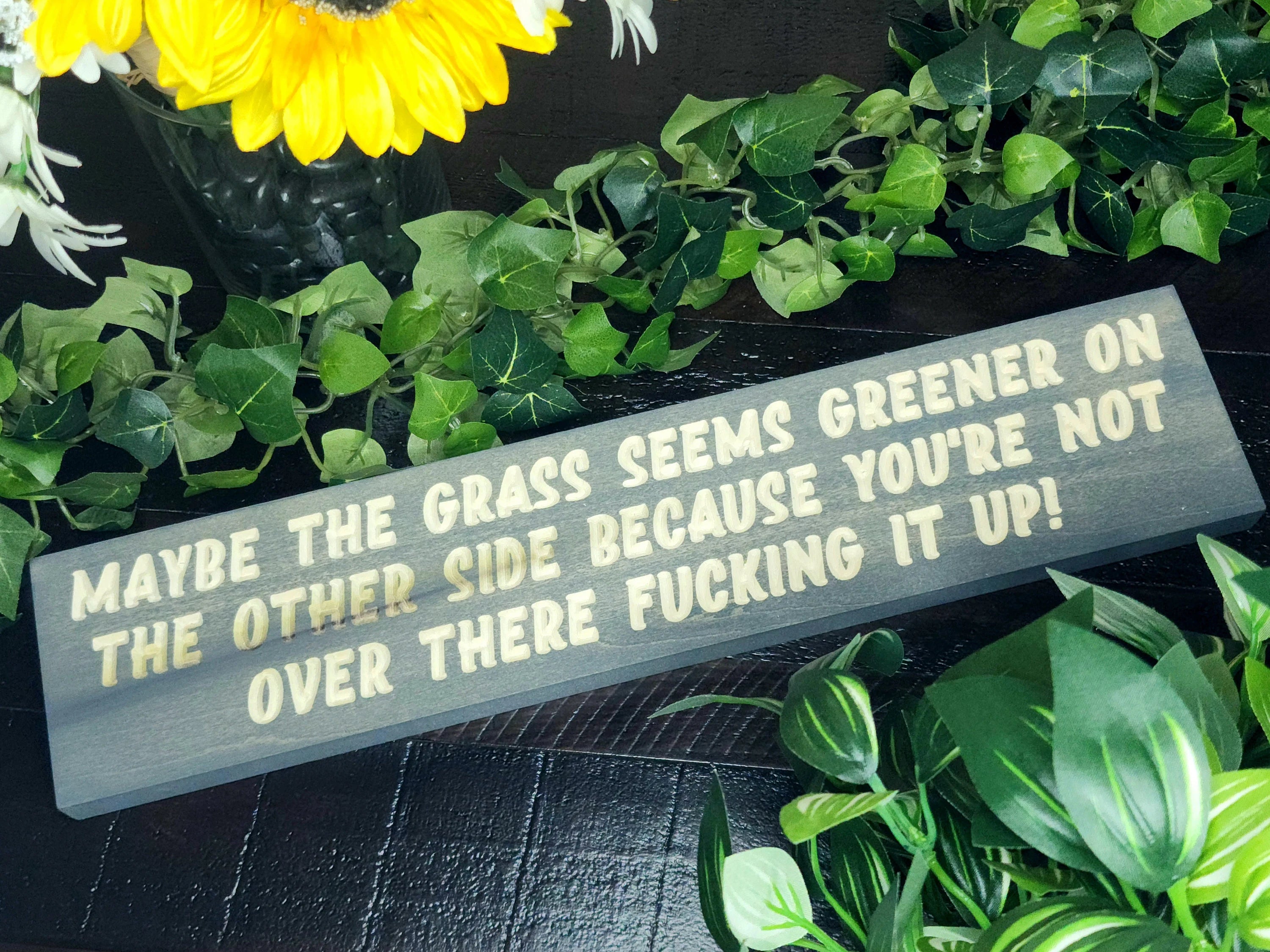 Funny wood signs, sarcastic decor, humor signs, wooden wall art, bold quote signs.
