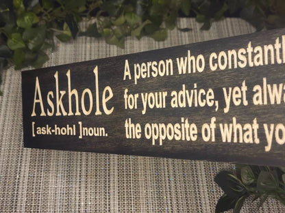 Funny wooden sign gift for coworkers and witty home décor.
