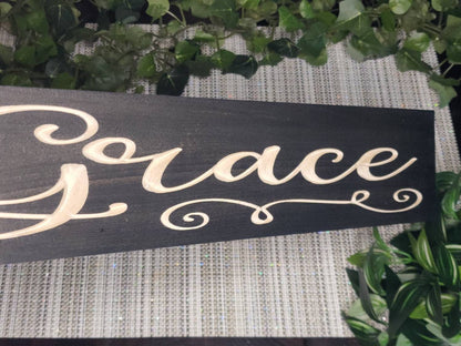 Grace home sign, spiritual wood sign, Christian wall art
