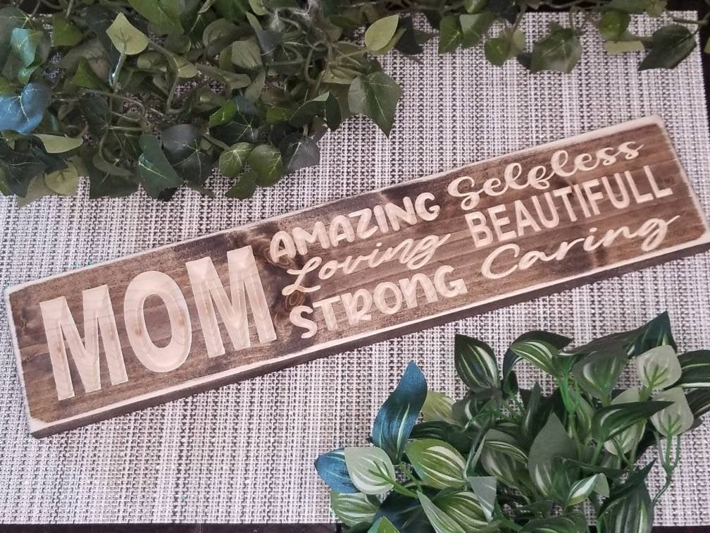 heartfelt wooden sign gift for mom farmhouse wall art