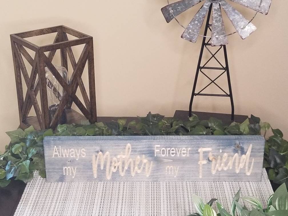 handcrafted wooden mother sign perfect for mother’s day or birthday