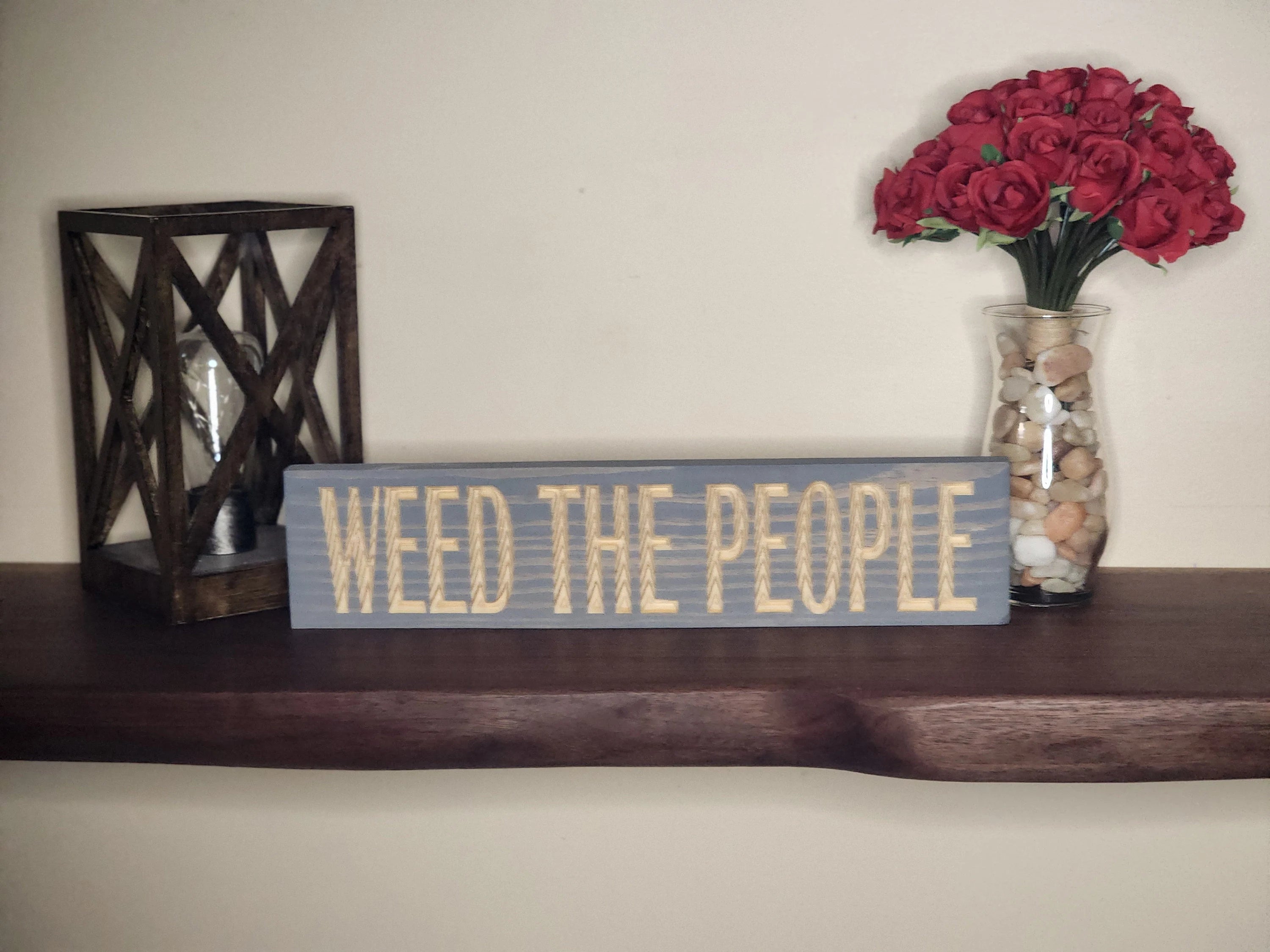 Humorous marijuana wall art for smoking room or trendy cannabis-themed spaces