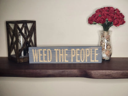 Humorous marijuana wall art for smoking room or trendy cannabis-themed spaces