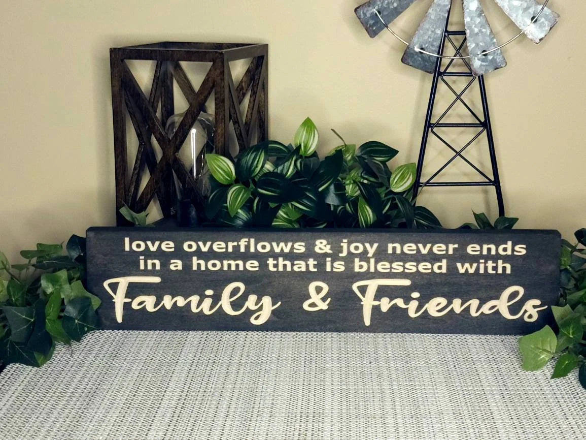 Inspirational family blessing wall art for kitchen or family room decor