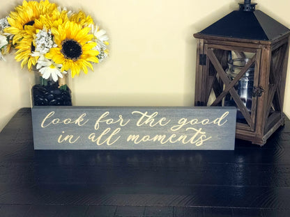 Mindfulness home decor, inspirational sign, uplifting quote decor, daily affirmation sign.
