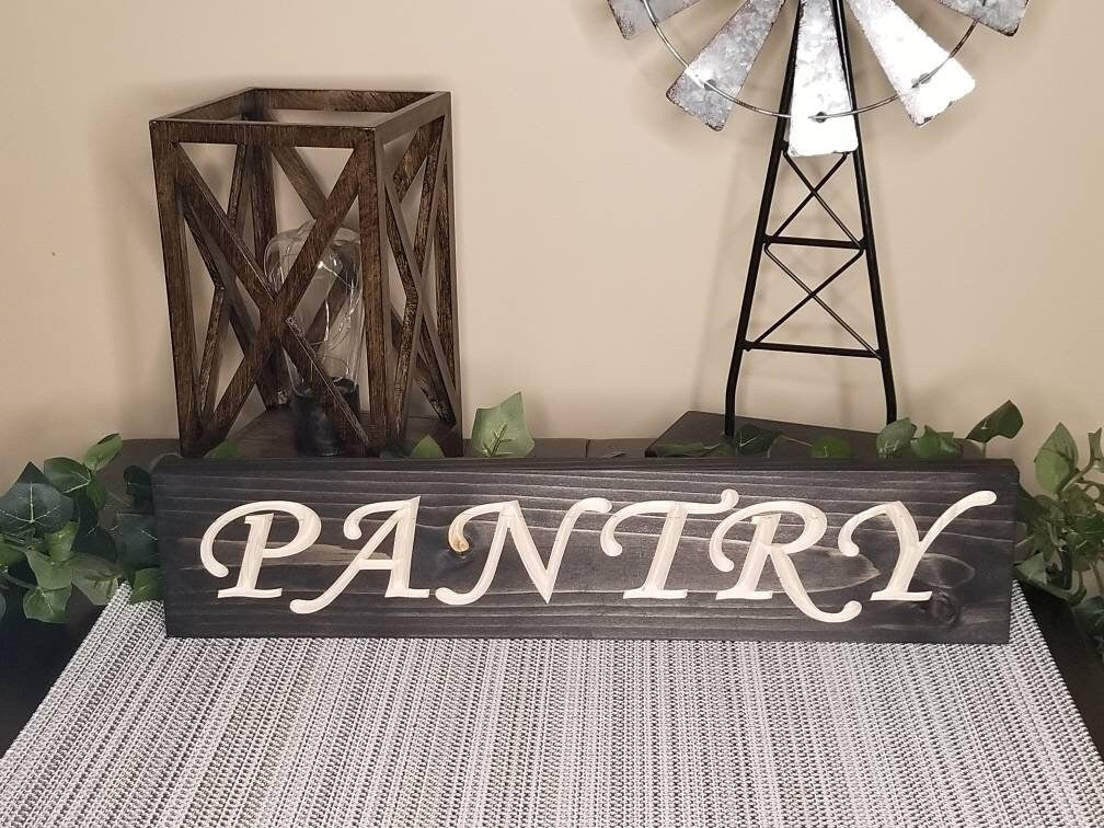 Modern pantry sign, wooden pantry sign, pantry wall sign, pantry label sign, decorative pantry sign.
