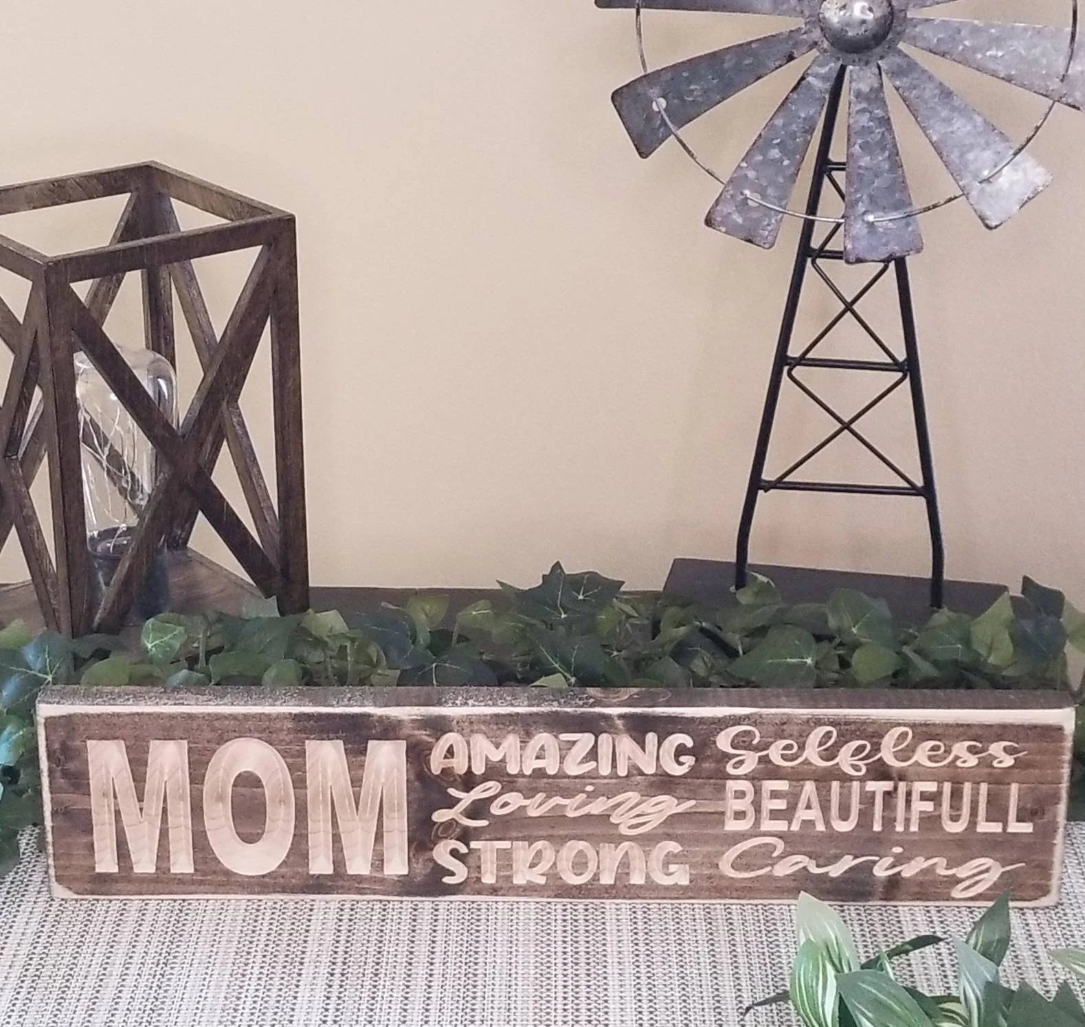 mother appreciation rustic wooden sign farmhouse style décor
