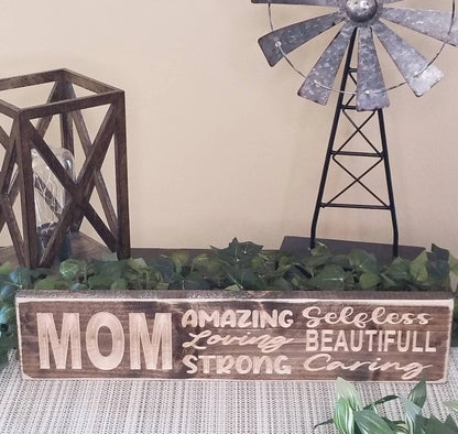 mother appreciation rustic wooden sign farmhouse style décor