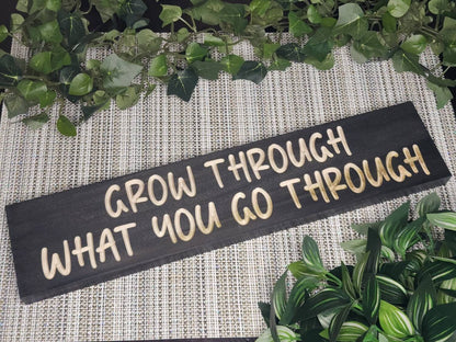 Motivational sign, wooden quote sign, resilience quote sign, inspirational wall art
