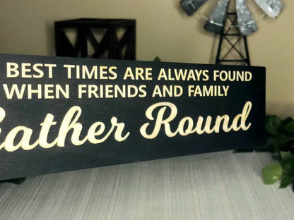 Personalized family and friends wall art for warm home gatherings.
