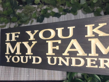 Personalized family humor sign for playful household decor and unique gift ideas