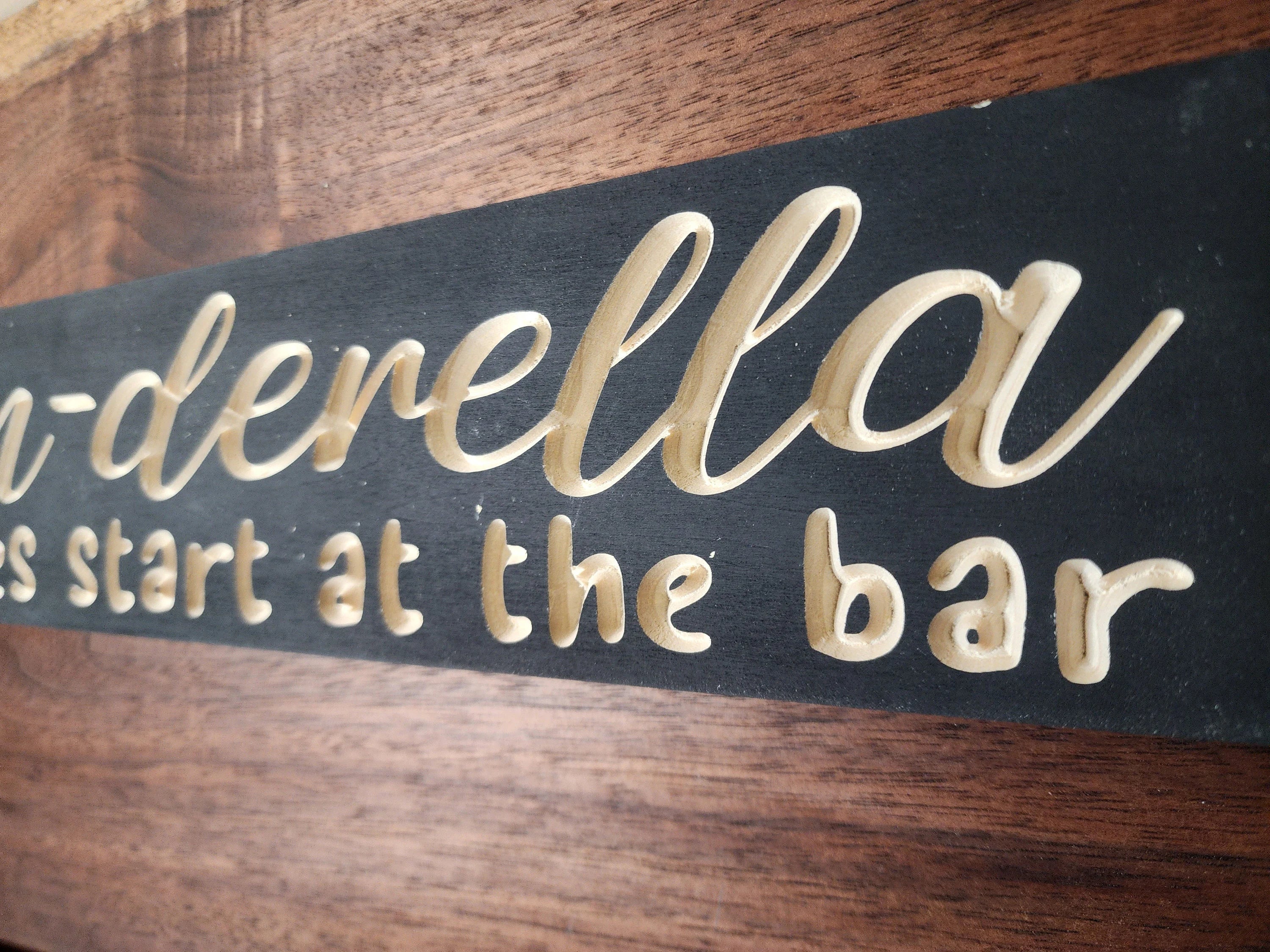 Personalized gin pun wall sign for gifts, parties, or bachelorette bar decor